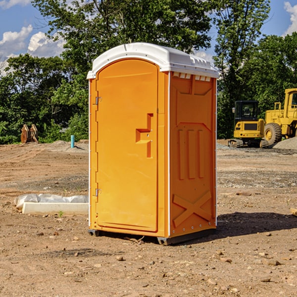 can i customize the exterior of the porta potties with my event logo or branding in Navarre